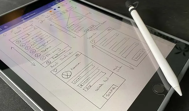UX Design Ideation Sketches