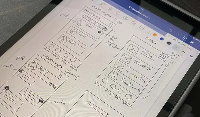UX Design Ideation Sketches